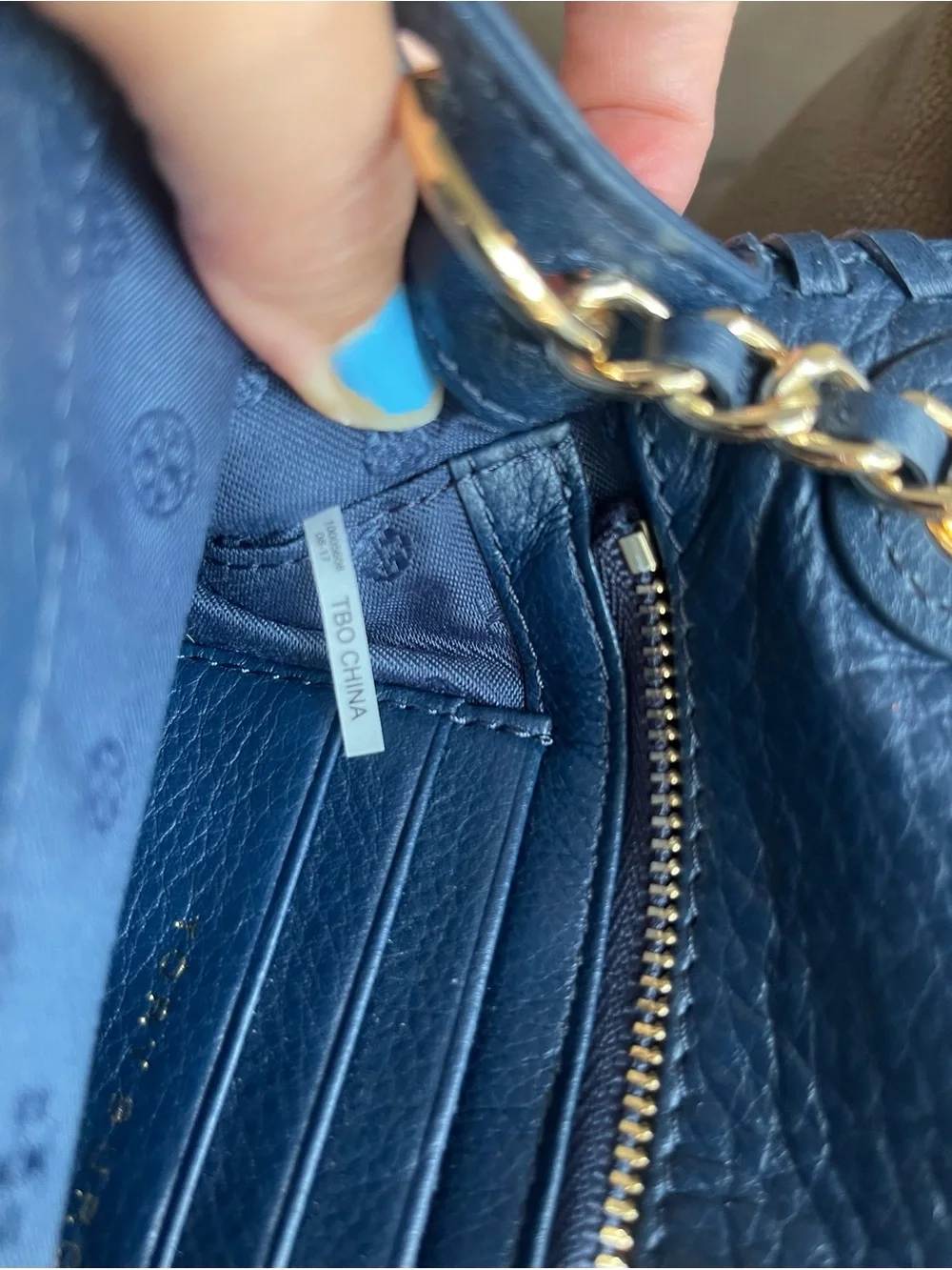 Tory Burch Navy Blue Crossbody Bag